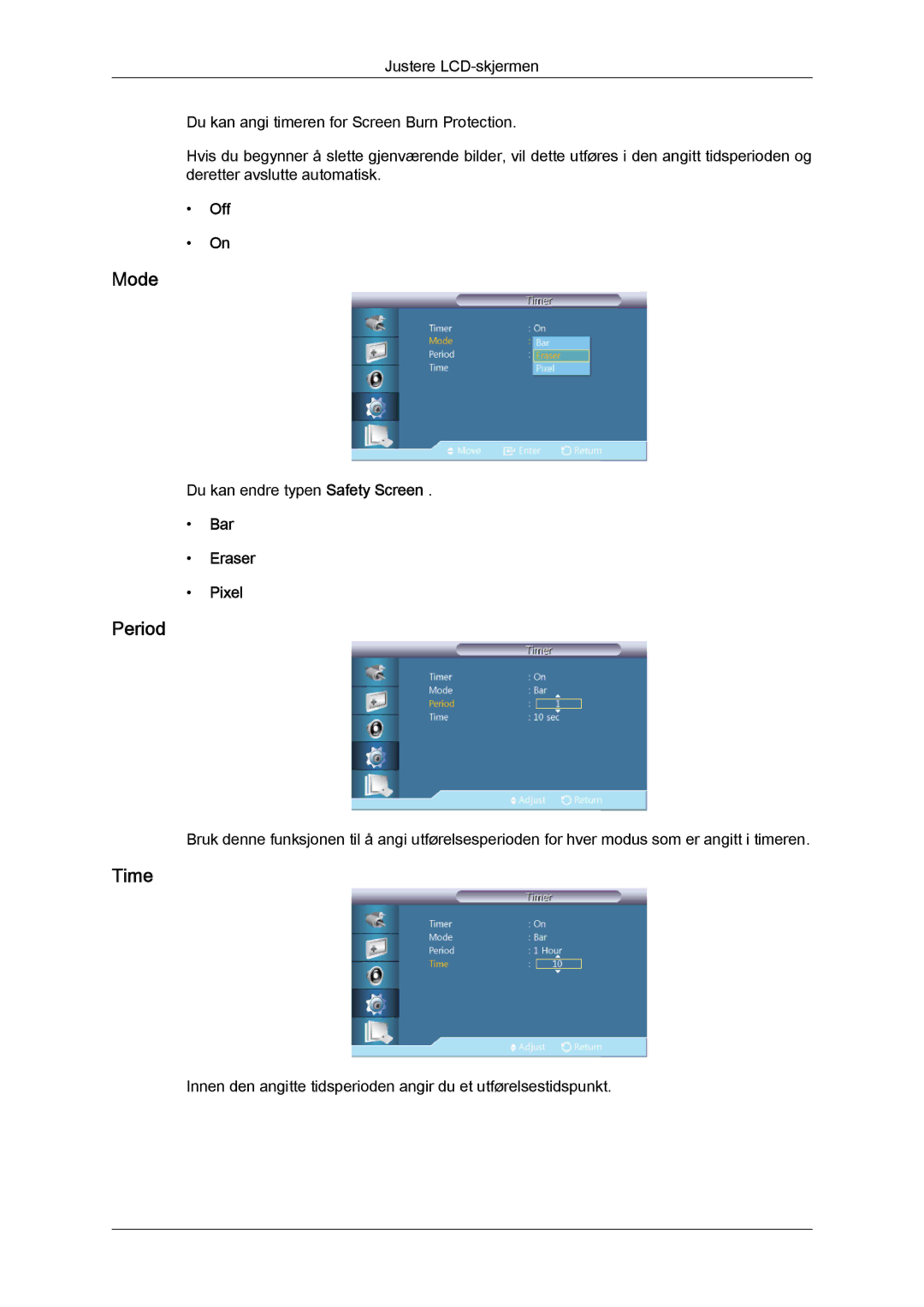 Samsung LH46HBPLBC/EN, LH40HBPLBC/EN manual Period, Bar Eraser Pixel 