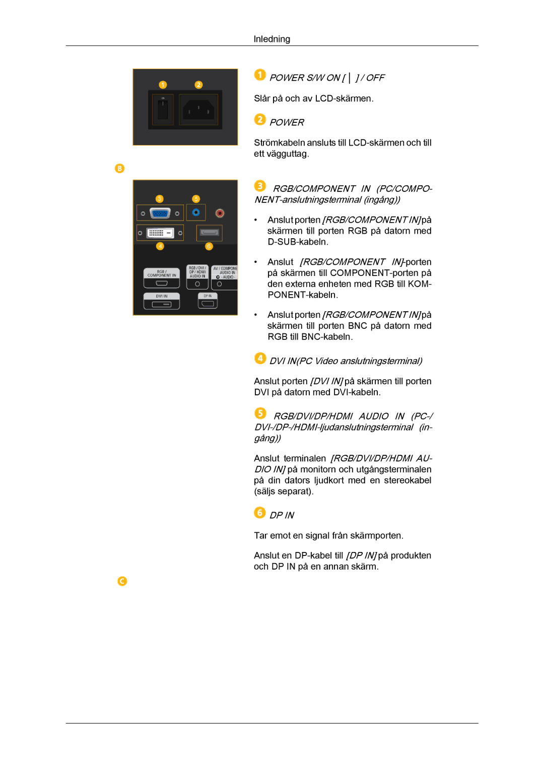 Samsung LH46HBPLBC/EN, LH40HBPLBC/EN manual Power 