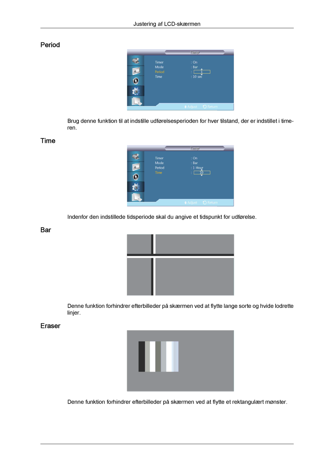 Samsung LH46HBPLBC/EN, LH40HBPLBC/EN manual Period, Bar, Eraser 