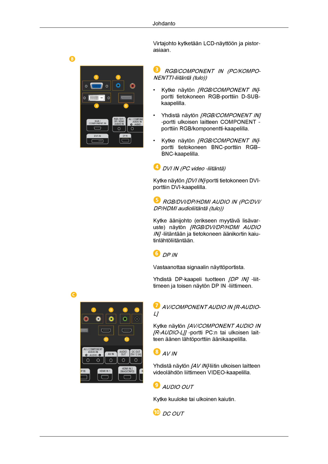 Samsung LH46HBPLBC/EN, LH40HBPLBC/EN manual Audio OUT 