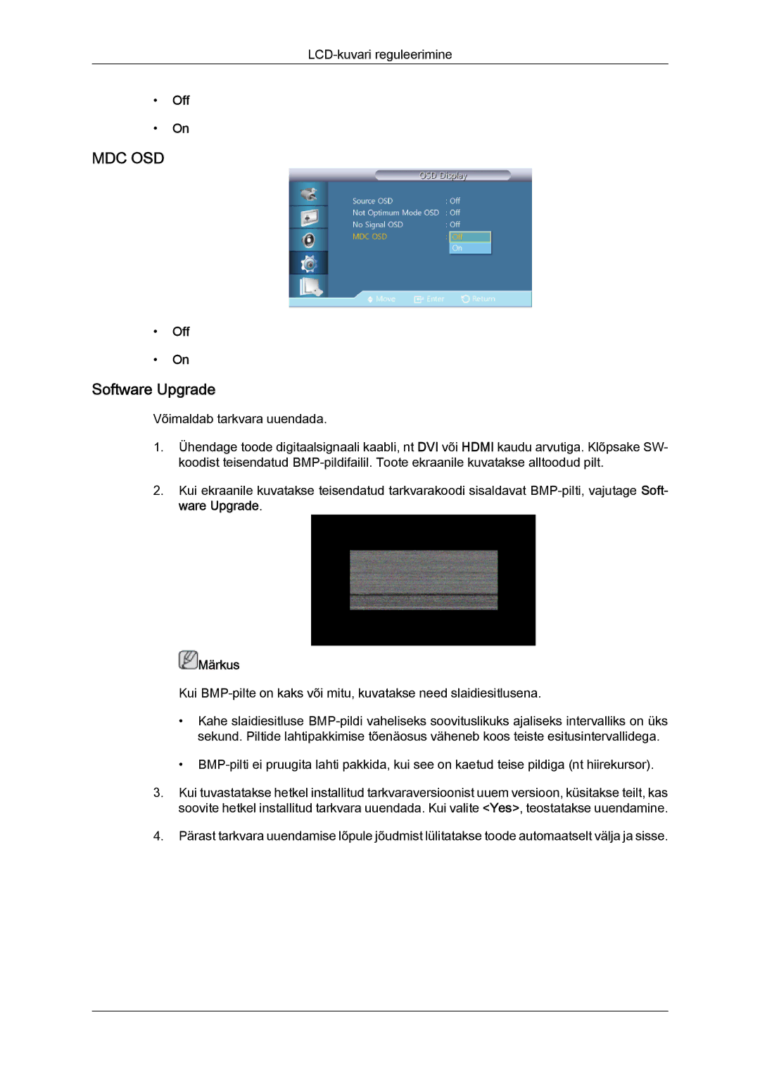 Samsung LH40HBPLBC/EN, LH46HBPLBC/EN manual Mdc Osd, Software Upgrade 