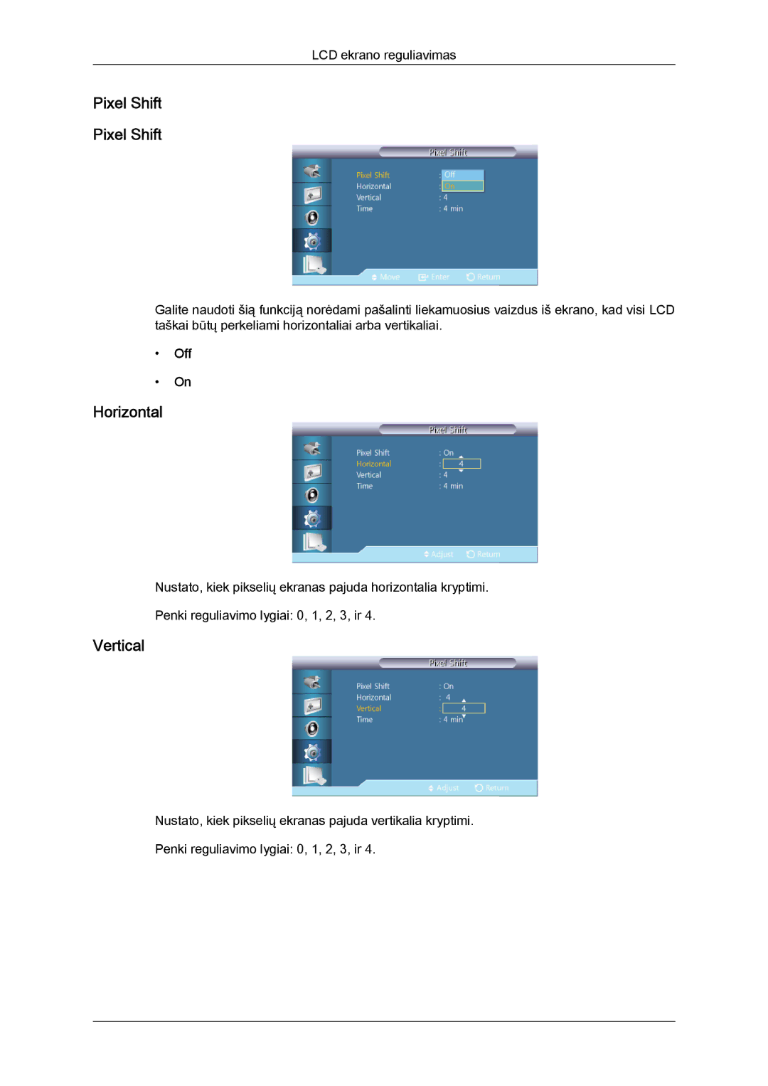 Samsung LH46HBPLBC/EN, LH40HBPLBC/EN manual Pixel Shift 