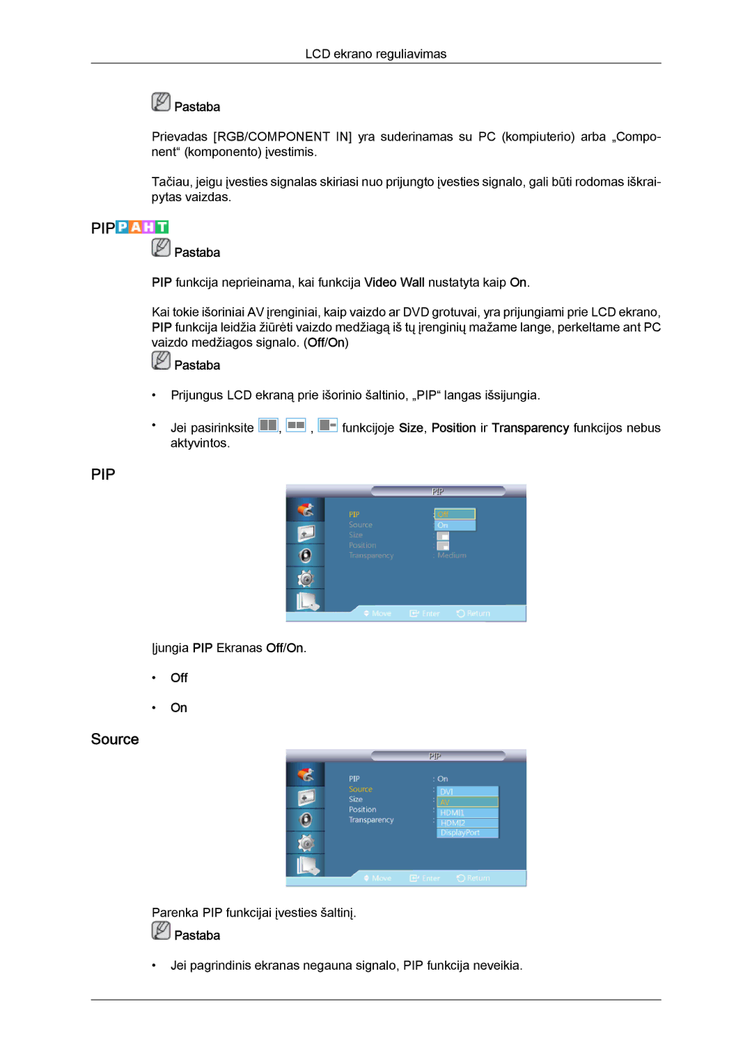 Samsung LH46HBPLBC/EN, LH40HBPLBC/EN manual Source, Off 