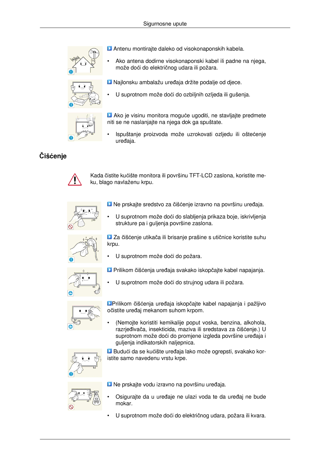 Samsung LH40HBPLBC/EN, LH46HBPLBC/EN manual Čišćenje 