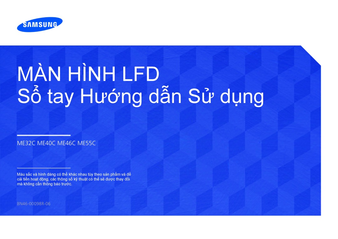 Samsung LH55MECPLGC/XY, LH46MECPLGC/EN, LH32MECPLGC/XY, LH40MECPLGC/XY manual Màn Hình Lfd 