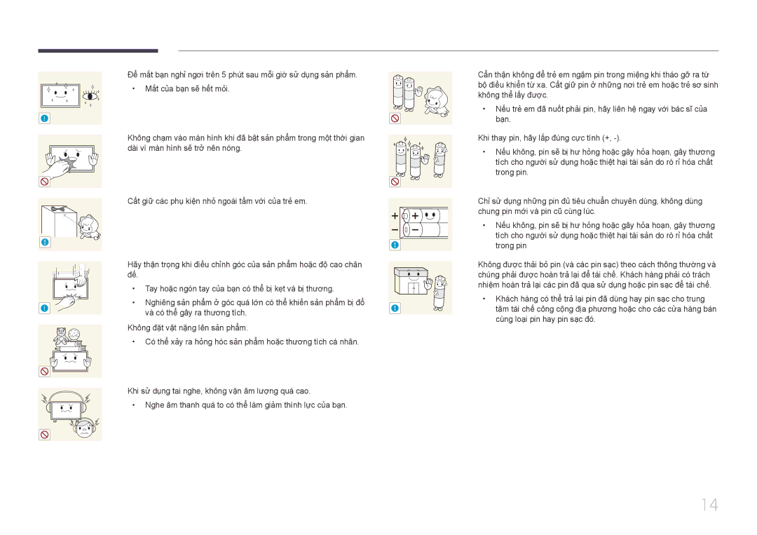 Samsung LH32MECPLGC/XY, LH46MECPLGC/EN manual Và có thể gây ra thương tích, Không đặt vật nặng lên sản phẩm 