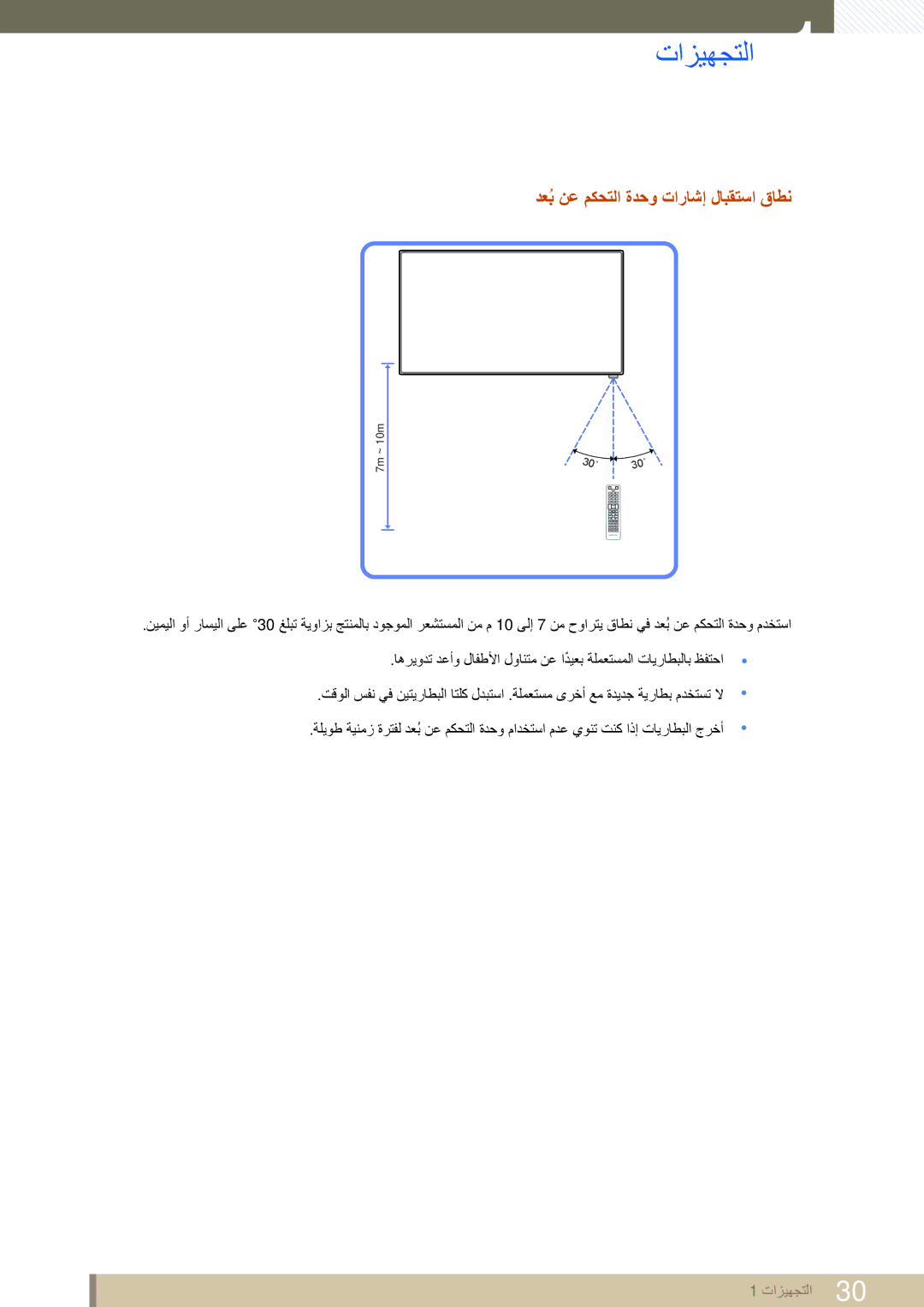 Samsung LH46UEAPLGC/NG, LH46MEPLGC/EN, LH40MEPLGC/EN, LH46UEAPLGC/EN, LH55MEPLGC/EN دعبُ نع مكحتلا ةدحو تاراشإ لابقتسا قاطن 