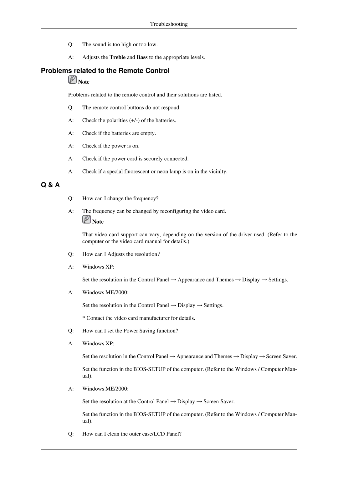 Samsung LH40MGPLGD/EN, LH46MGPLGD/EN, LH40MGTLGD/EN, LH46MGTLGD/EN manual Problems related to the Remote Control 