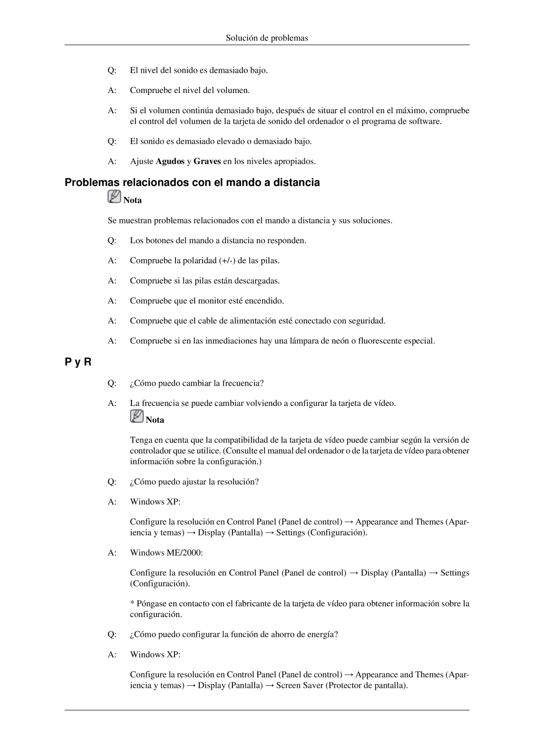 Samsung LH40MGPLGD/EN, LH46MGPLGD/EN, LH40MGTLGD/EN, LH46MGTLGD/EN manual Problemas relacionados con el mando a distancia 