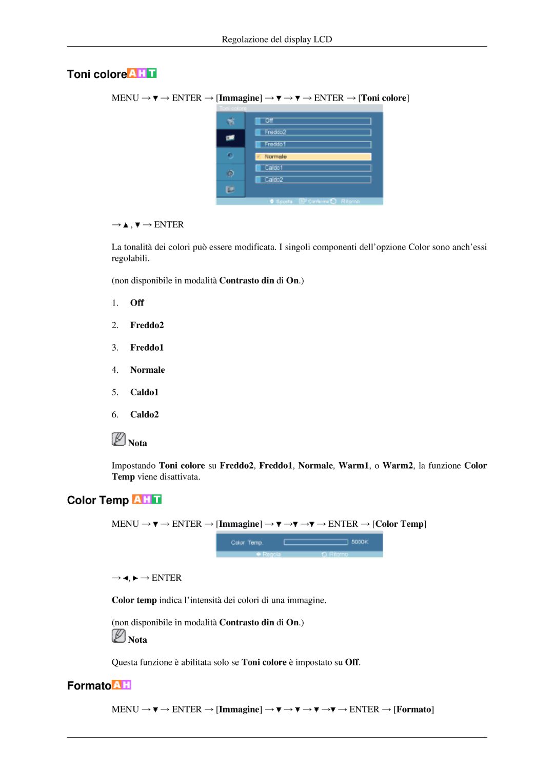 Samsung LH40MGPLGD/EN, LH46MGPLGD/EN manual Menu → → Enter → Immagine → → → → → Enter → Formato 