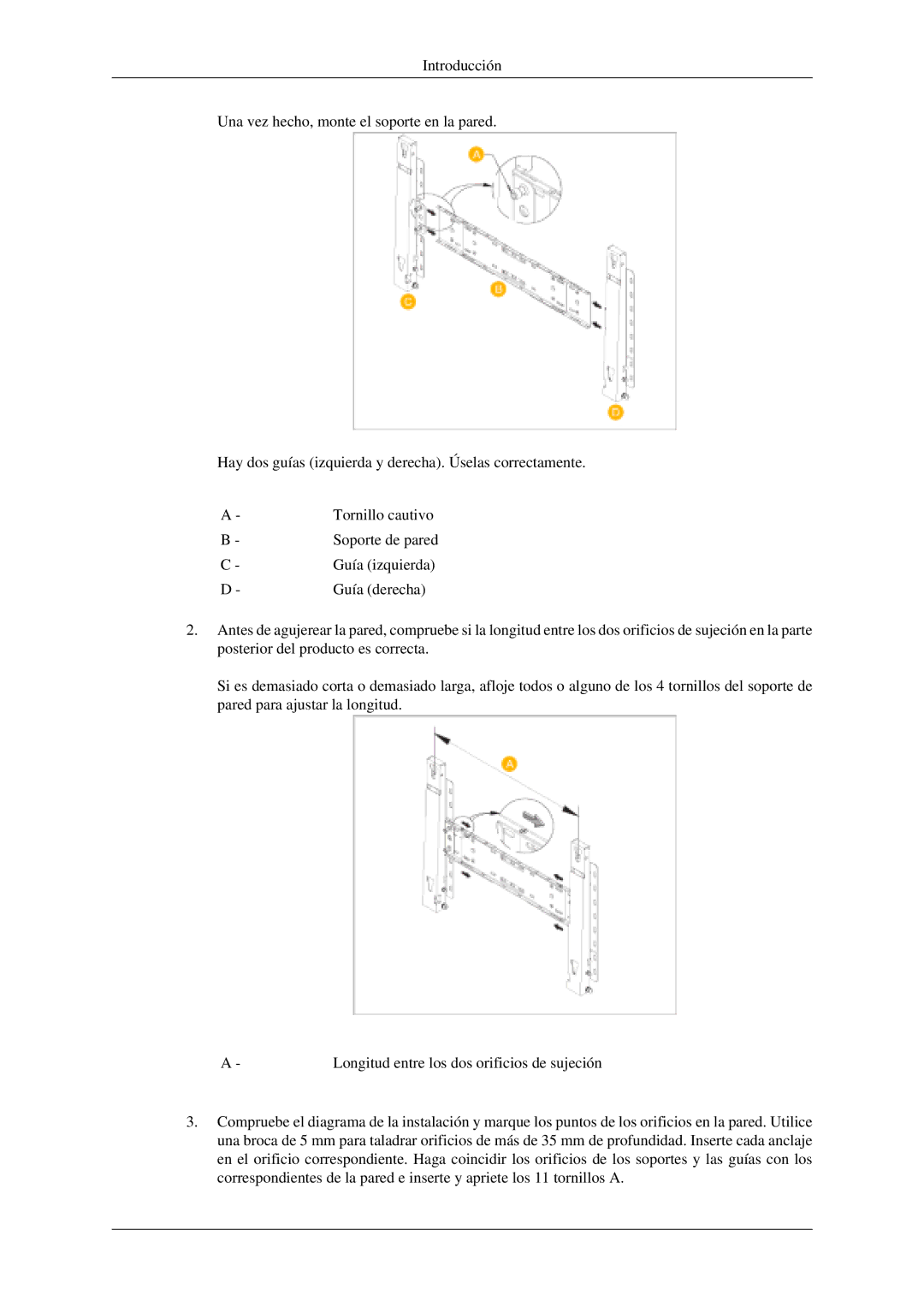 Samsung LH46MGPLGD/EN, LH40MGPLGD/EN manual Guía izquierda 