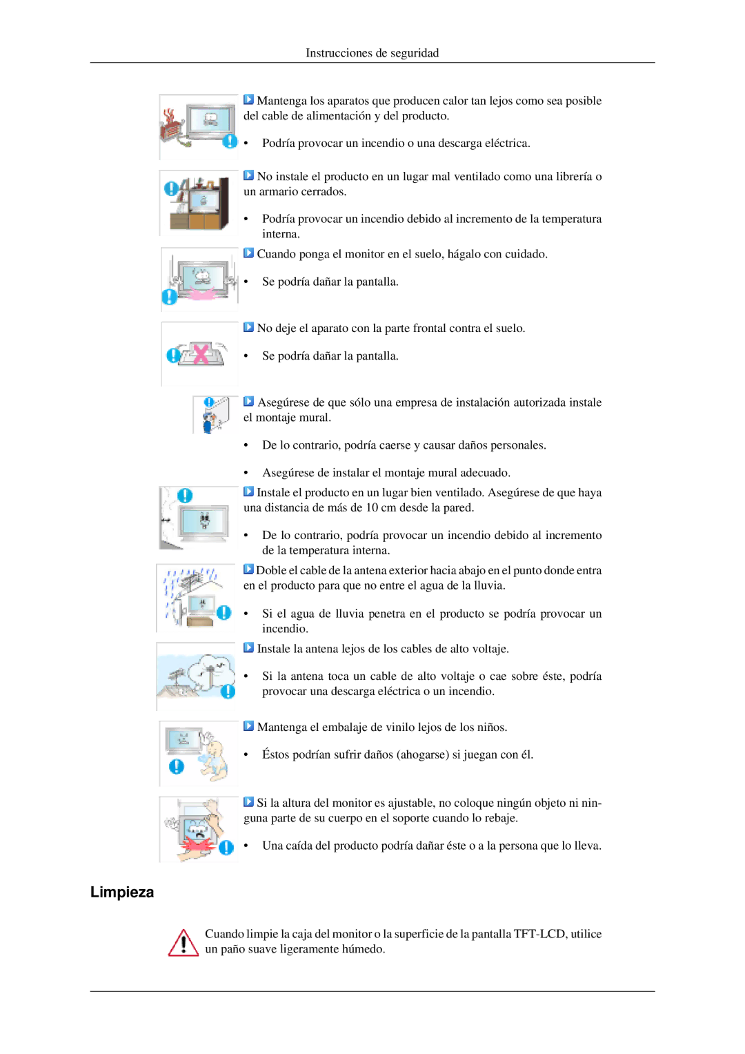 Samsung LH46MGPLGD/EN, LH40MGPLGD/EN manual Limpieza 