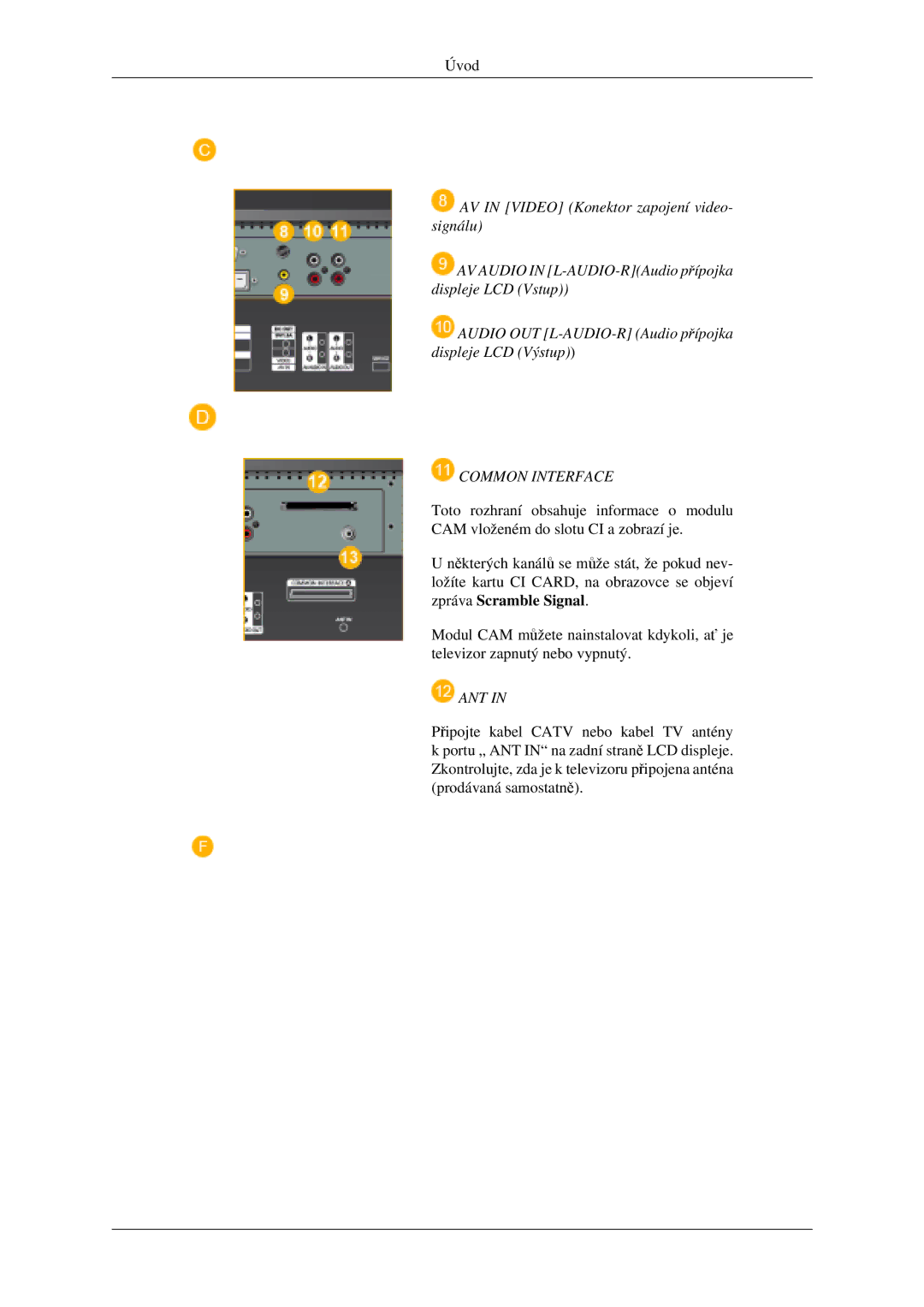 Samsung LH46MGPLGD/EN, LH40MGPLGD/EN manual Common Interface 