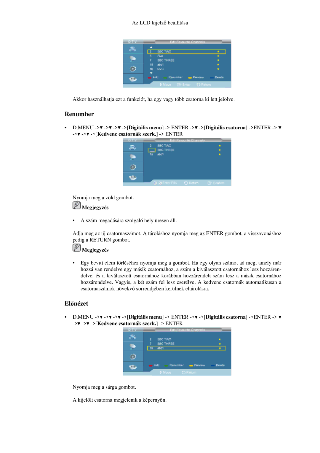 Samsung LH46MGPLGD/EN manual Renumber 