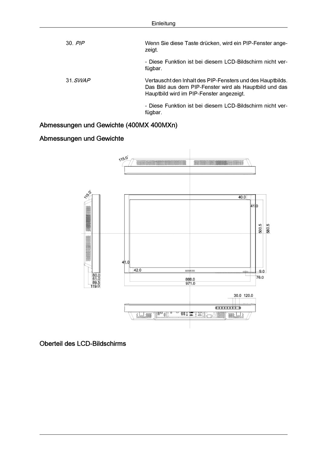 Samsung LH46MGPLBC/EN, LH46MGTLBC/EN, LH40MGTLBC/EN, LH40MGPLBC/EN Das Bild aus dem PIP-Fenster wird als Hauptbild und das 