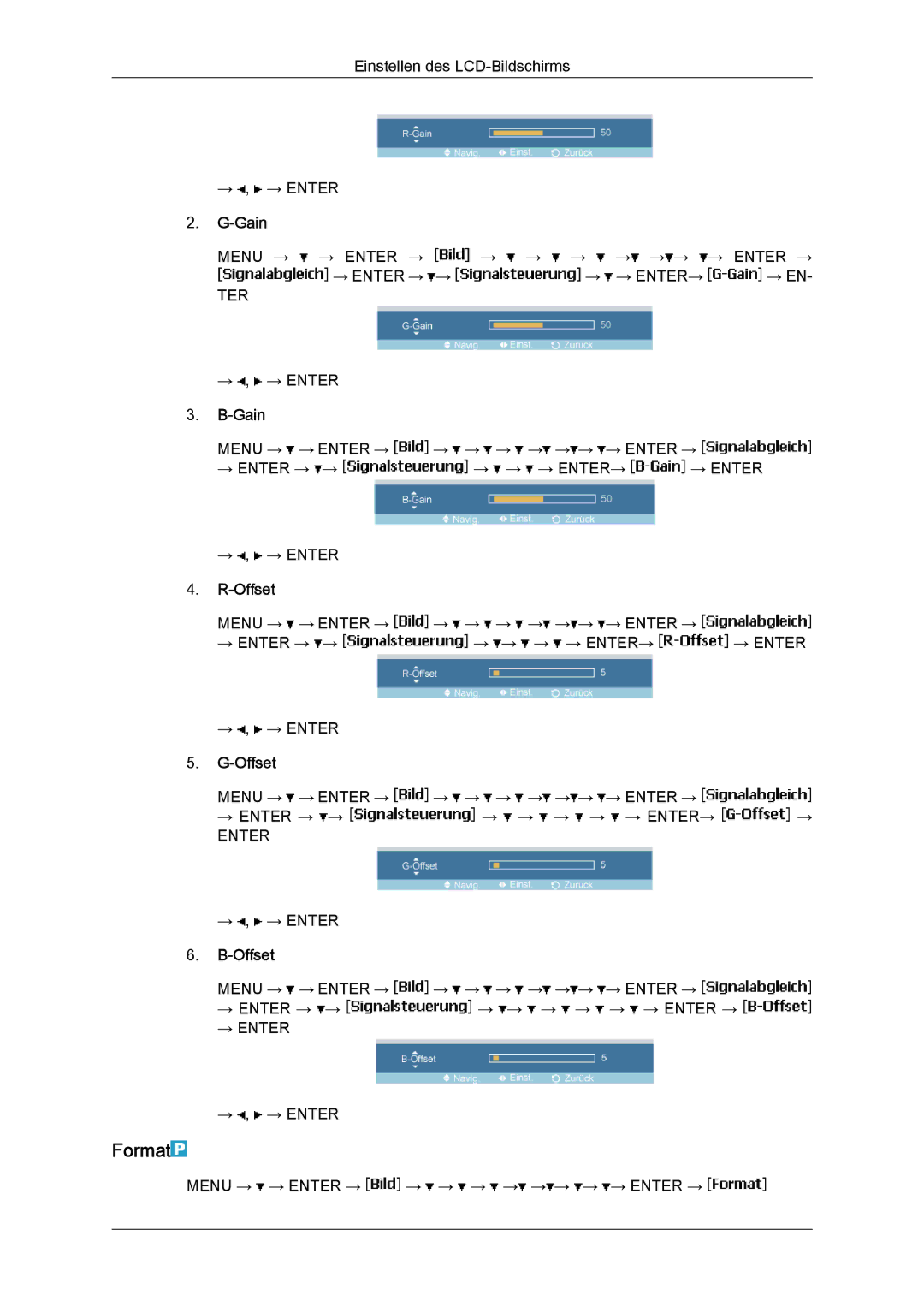 Samsung LH40MGTLBC/EN, LH46MGTLBC/EN, LH40MGPLBC/EN, LH46MGPLBC/EN manual Format, Offset 