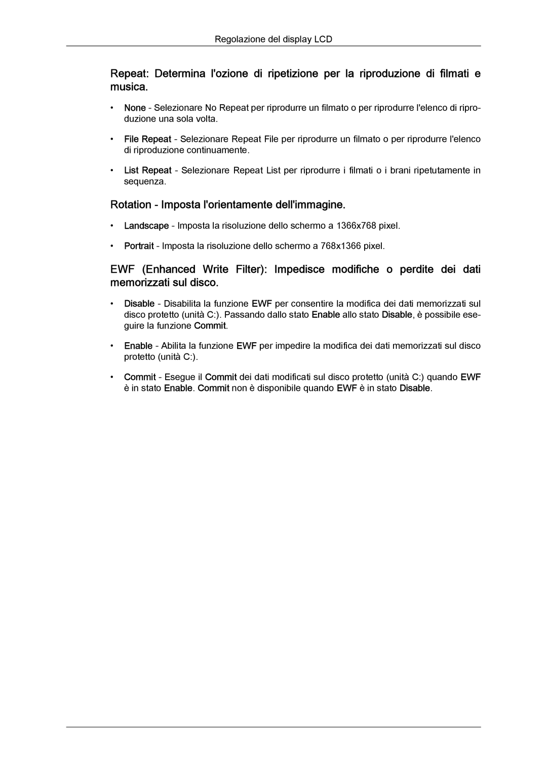 Samsung LH46MGPLBC/EN, LH46MGTLBC/EN, LH40MGTLBC/EN, LH40MGPLBC/EN manual Rotation Imposta lorientamente dellimmagine 