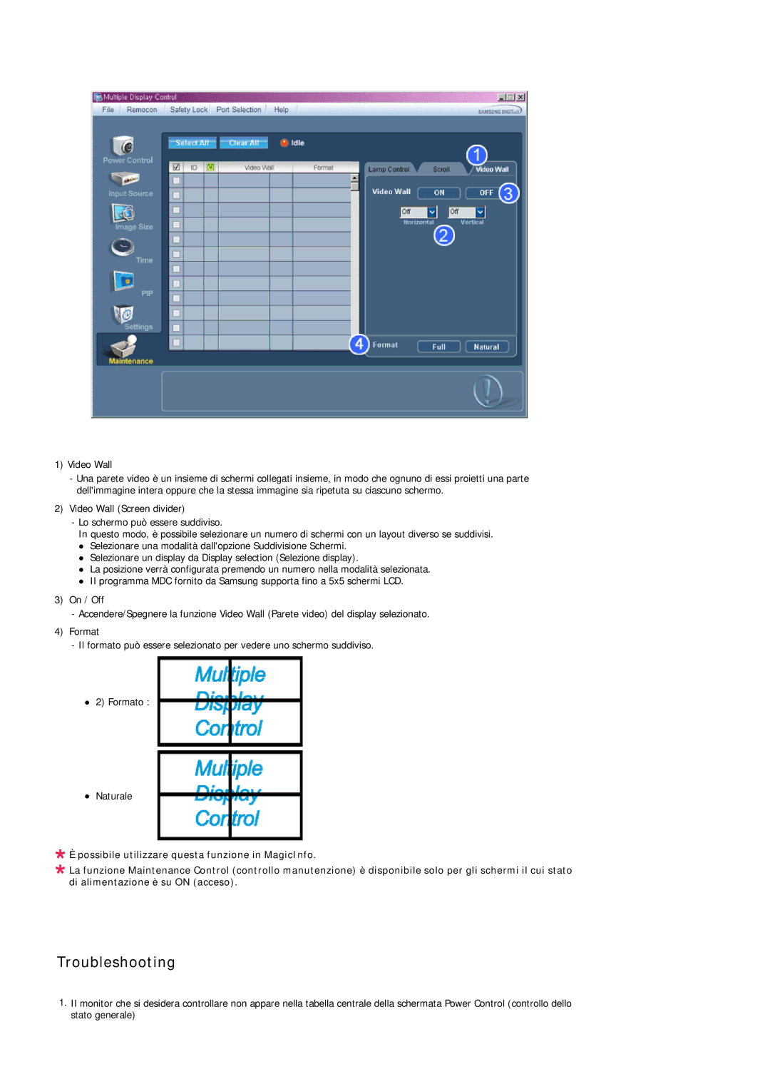 Samsung LH46MGPLBC/EN, LH46MGTLBC/EN, LH40MGTLBC/EN, LH40MGPLBC/EN manual Troubleshooting 