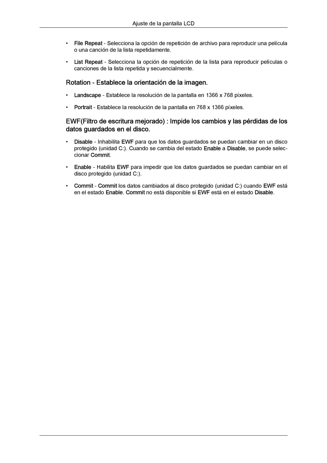 Samsung LH46MGPLBC/EN, LH46MGTLBC/EN, LH40MGTLBC/EN, LH40MGPLBC/EN manual Rotation Establece la orientación de la imagen 