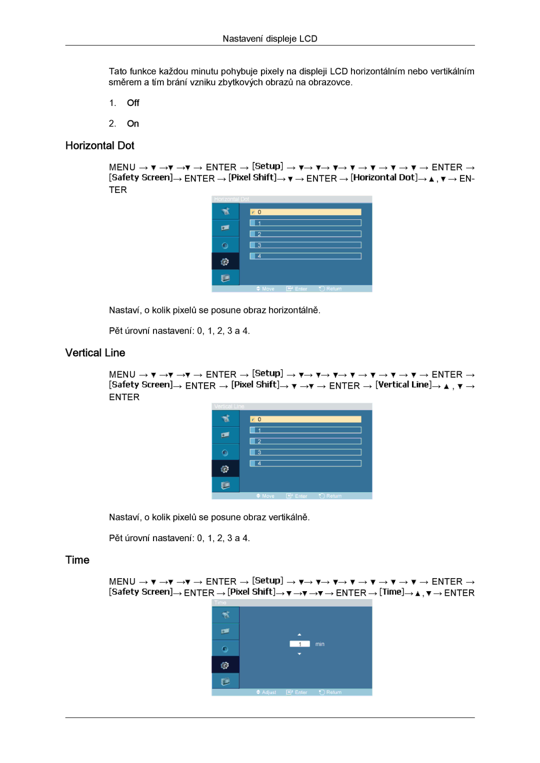 Samsung LH46MGTLBC/EN, LH40MGTLBC/EN, LH40MGPLBC/EN, LH46MGPLBC/EN manual Horizontal Dot, Vertical Line 