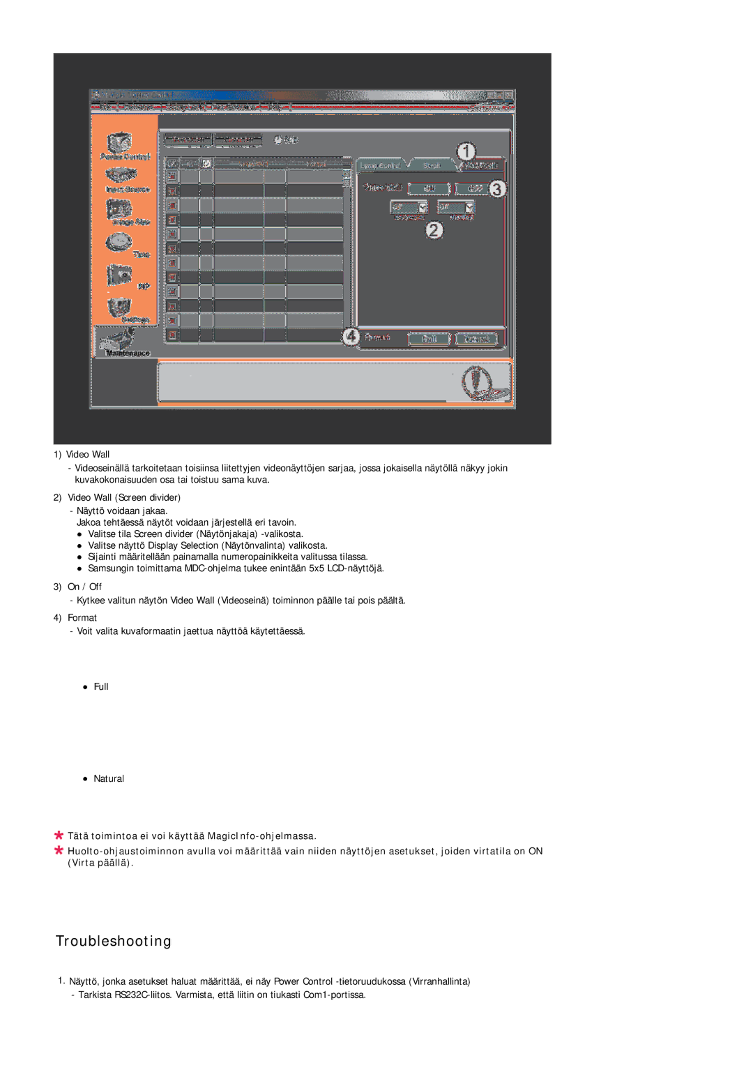 Samsung LH40MGPLBC/EN, LH46MGTLBC/EN, LH40MGTLBC/EN, LH46MGPLBC/EN manual Troubleshooting 