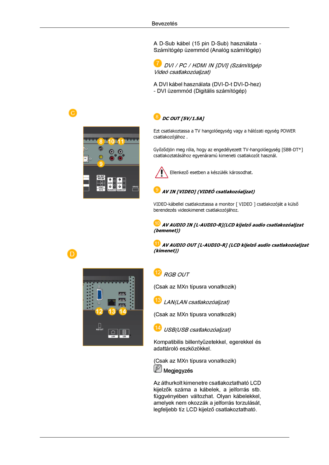 Samsung LH40MGPLBC/EN, LH46MGTLBC/EN, LH40MGTLBC/EN, LH46MGPLBC/EN manual Rgb Out 