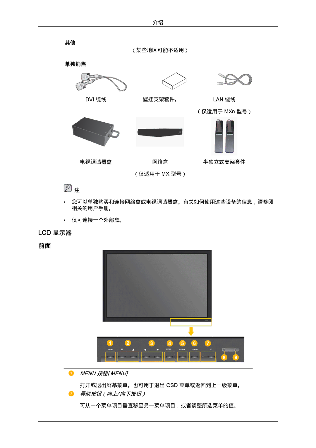 Samsung LH40MGPLBC/EN, LH46MGTLBC/EN, LH40MGTLBC/EN, LH46MGPLBC/EN manual Lcd 显示器 