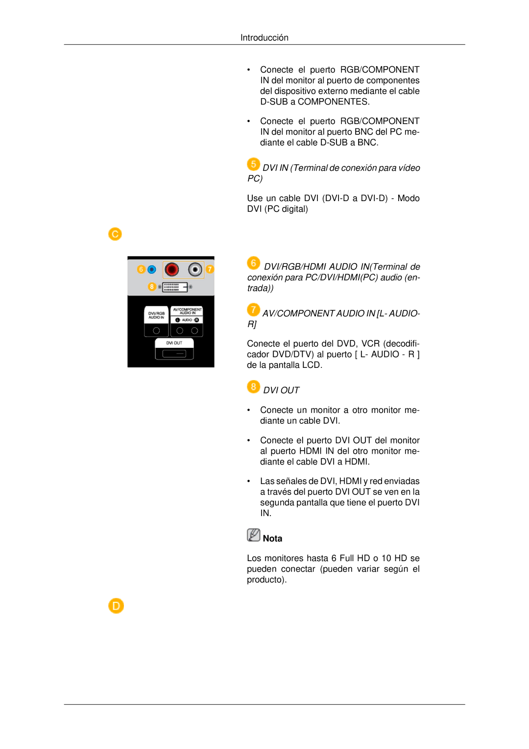 Samsung LH46MRPLBF/EN, LH40MRTLBC/EN, LH40MRPLBF/EN, LH46MRTLBC/EN, LH46MSTLBB/EN manual AV/COMPONENT Audio in L- AUDIO- R 