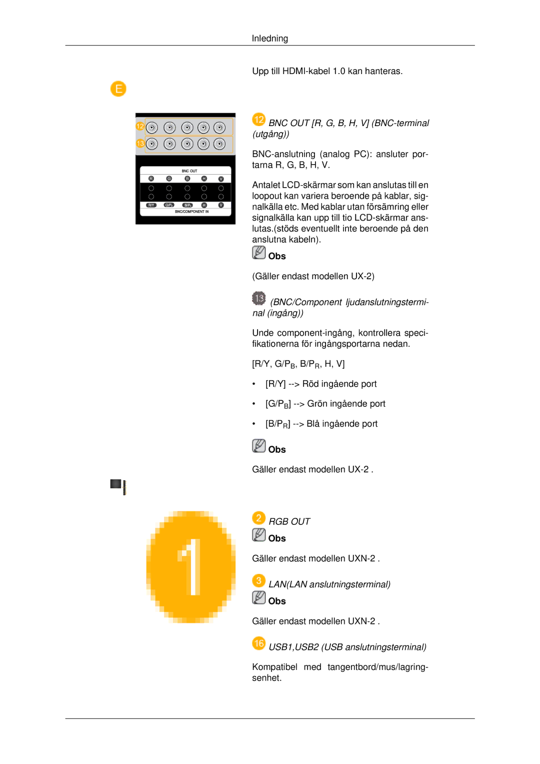 Samsung LH40MRTLBC/EN, LH46MRPLBF/EN, LH40MRPLBF/EN, LH46MRTLBC/EN, LH46MSTLBB/EN manual Rgb Out 