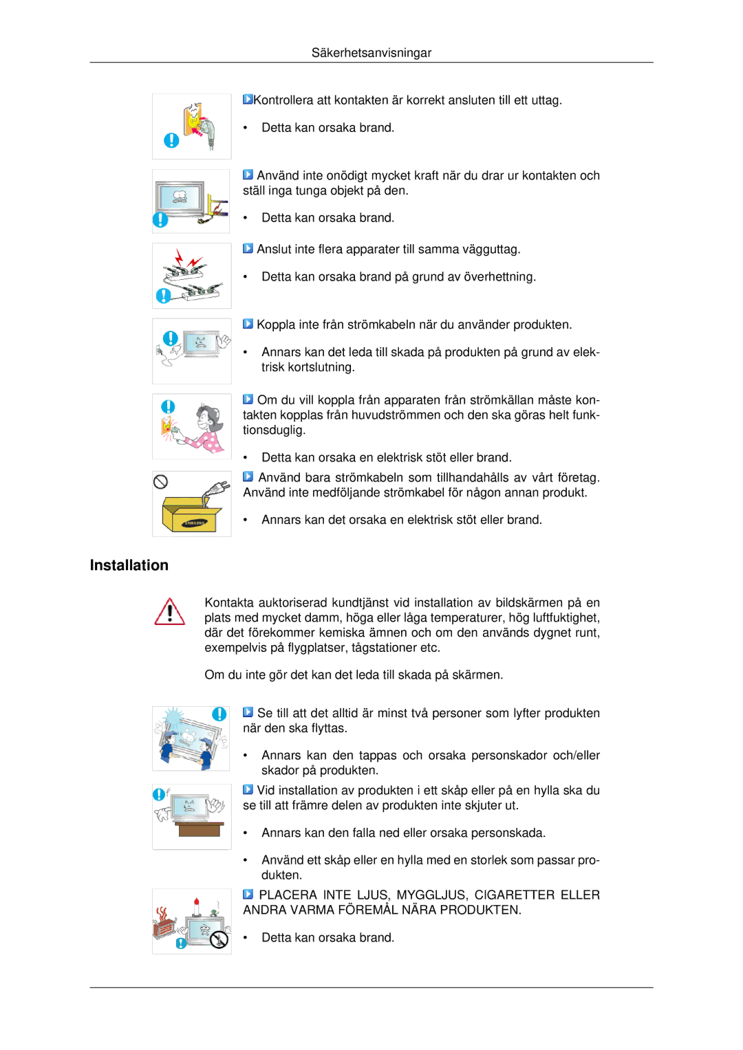 Samsung LH46MRTLBC/EN, LH46MRPLBF/EN, LH40MRTLBC/EN, LH40MRPLBF/EN, LH46MSTLBB/EN manual Installation 