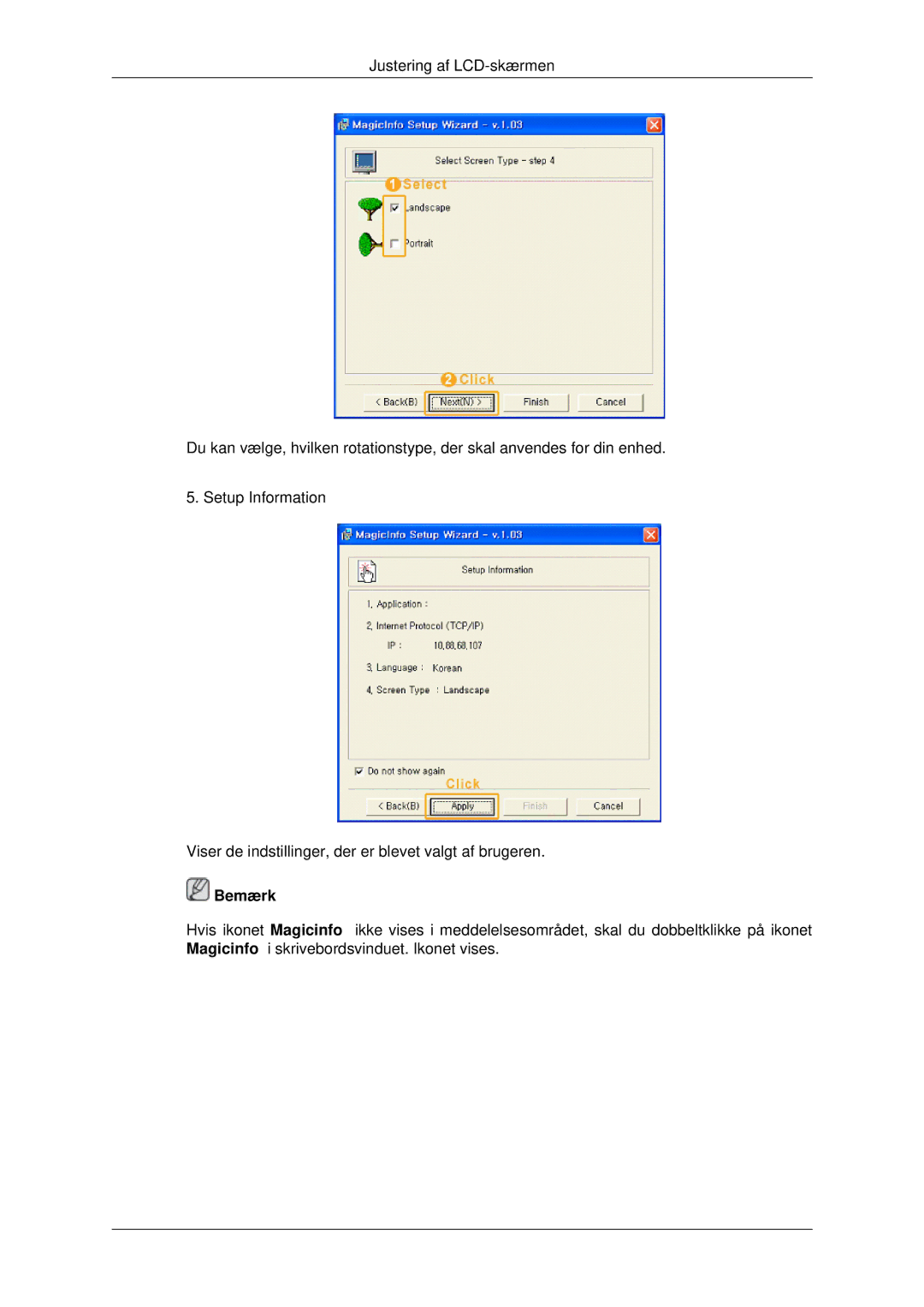 Samsung LH40MRPLBF/EN, LH46MRPLBF/EN, LH40MRTLBC/EN, LH46MRTLBC/EN, LH46MSTLBB/EN manual Bemærk 