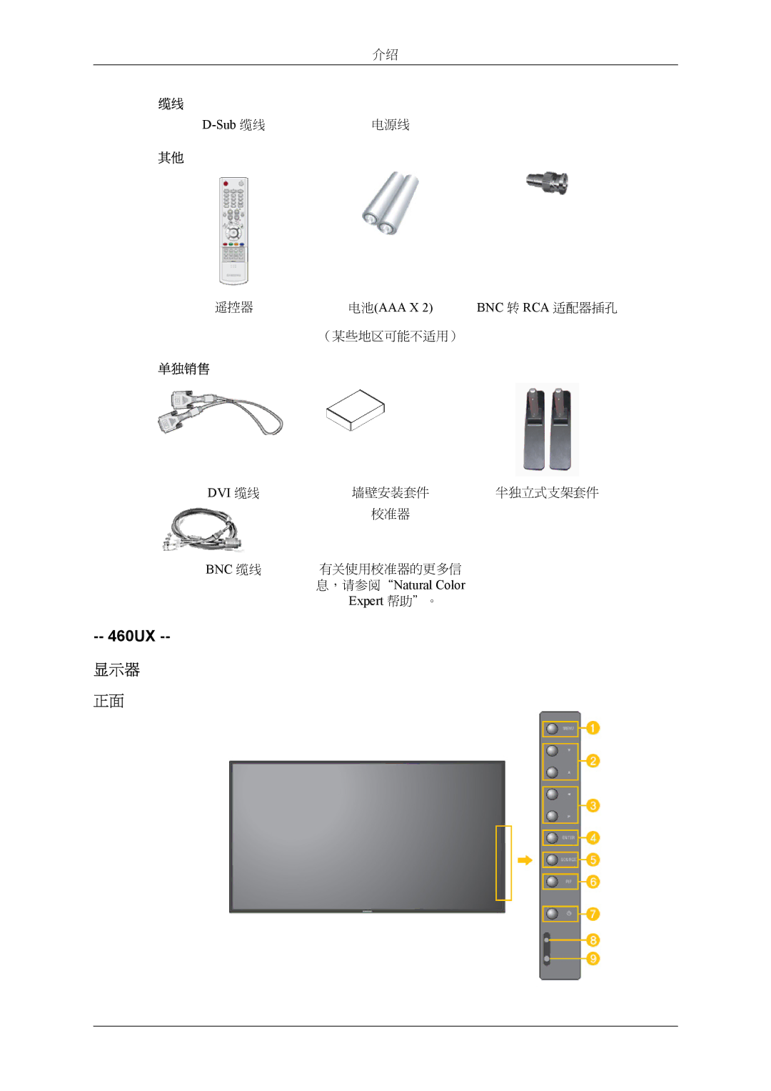 Samsung LH46MSPLBM/EN, LH46MSTLBM/EN, LH40MSTLBM/EN, LH40MSPLBB/EN, LH40MSPLBM/EN, LH46MSPLBB/EN manual 显示器 