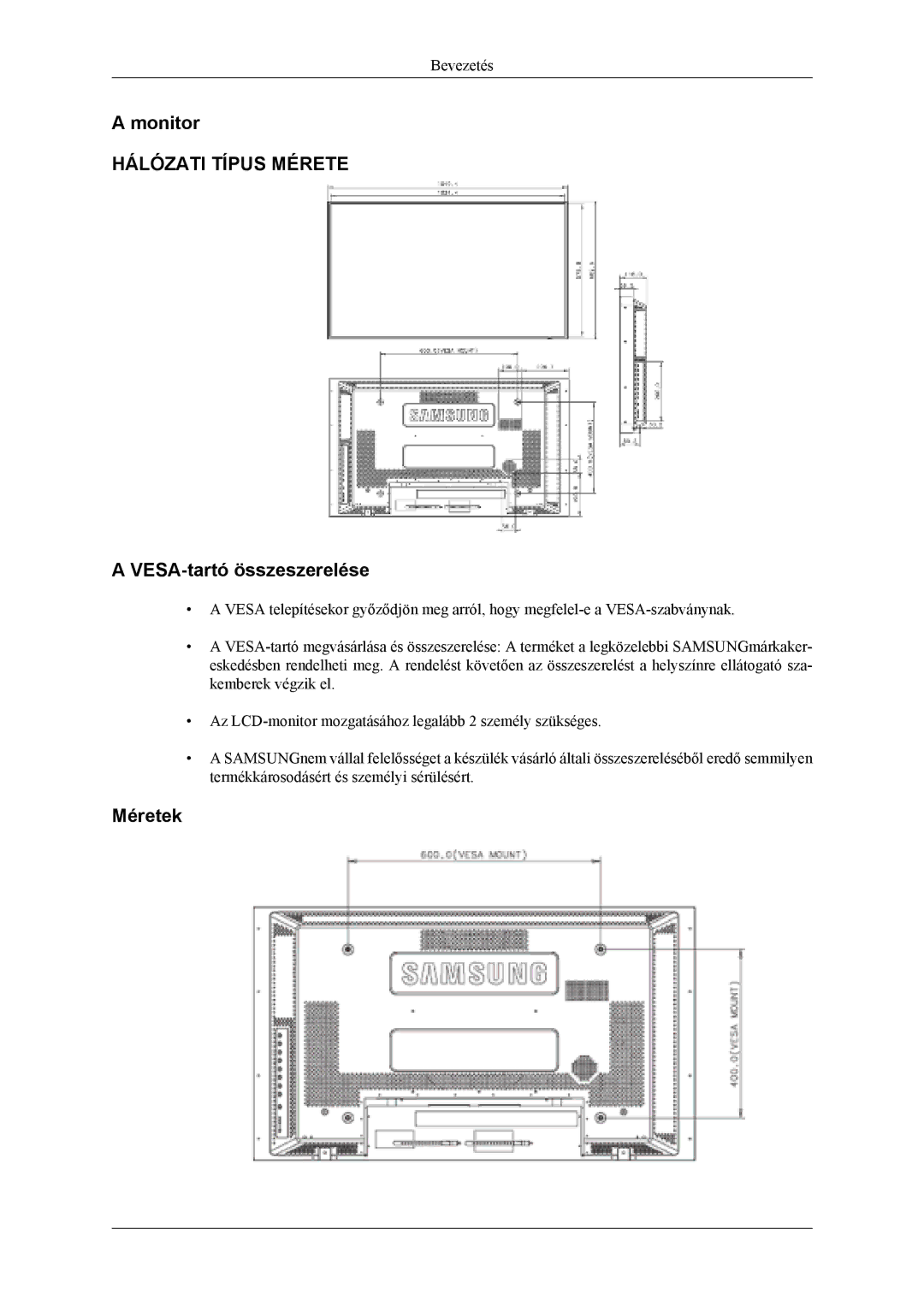 Samsung LH46MSPLBB/EN, LH46MSPLBM/EN, LS46BPTNS/EDC, LH46MSTLBM/EN, LH40MSTLBM/EN, LH46MSTLBB/EN, LH40MSTLBB/EN manual Monitor 