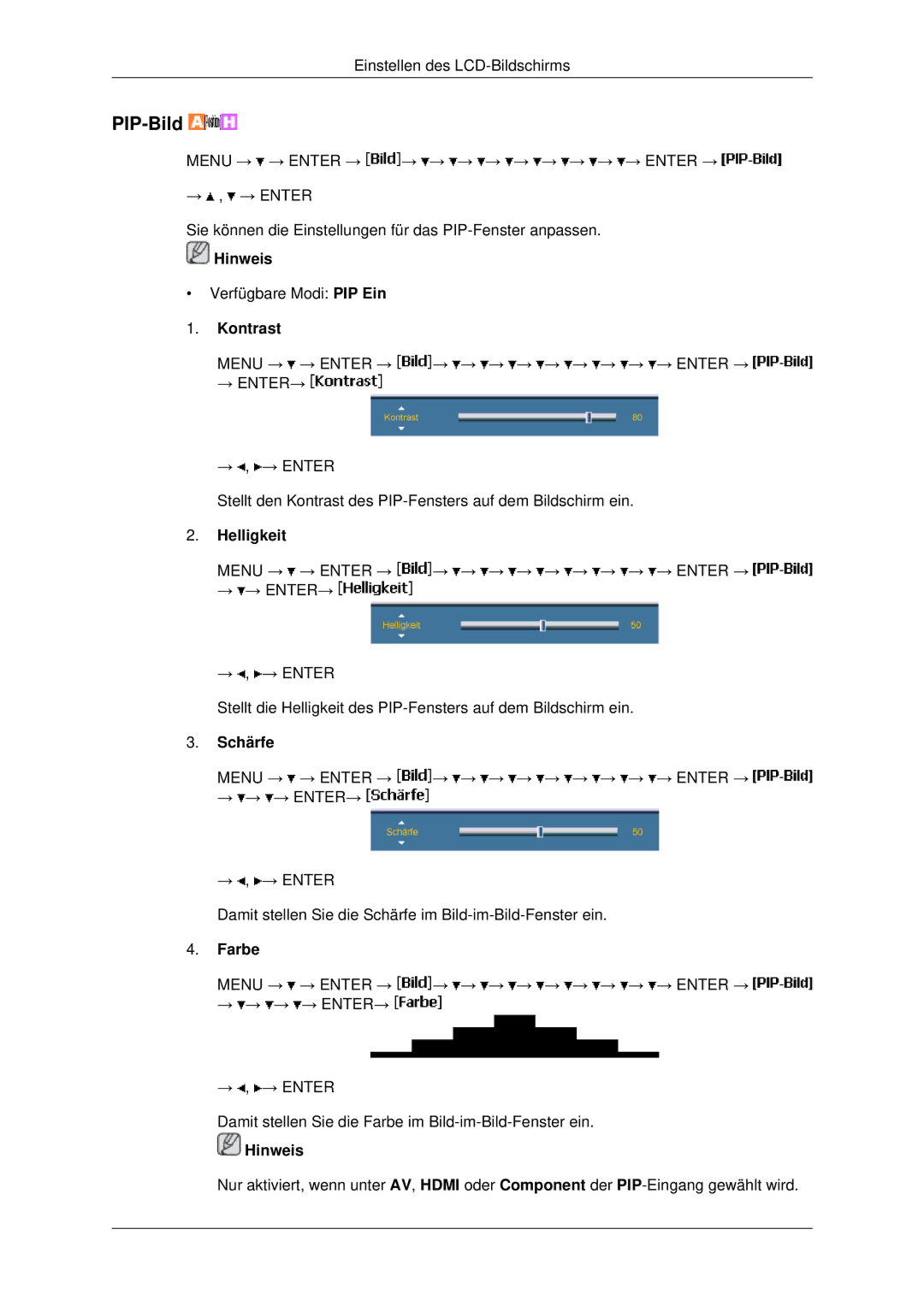 Samsung LH46MSTLBB/EN, LH46MSTABB/EN, LH46MRPLBF/EN, LH40MRTLBC/EN, LH40MRPLBF/EN, LH46MRTLBC/EN manual PIP-Bild 