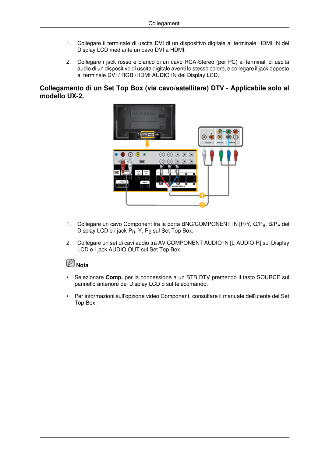 Samsung LH46MSTLBB/EN manual Nota 