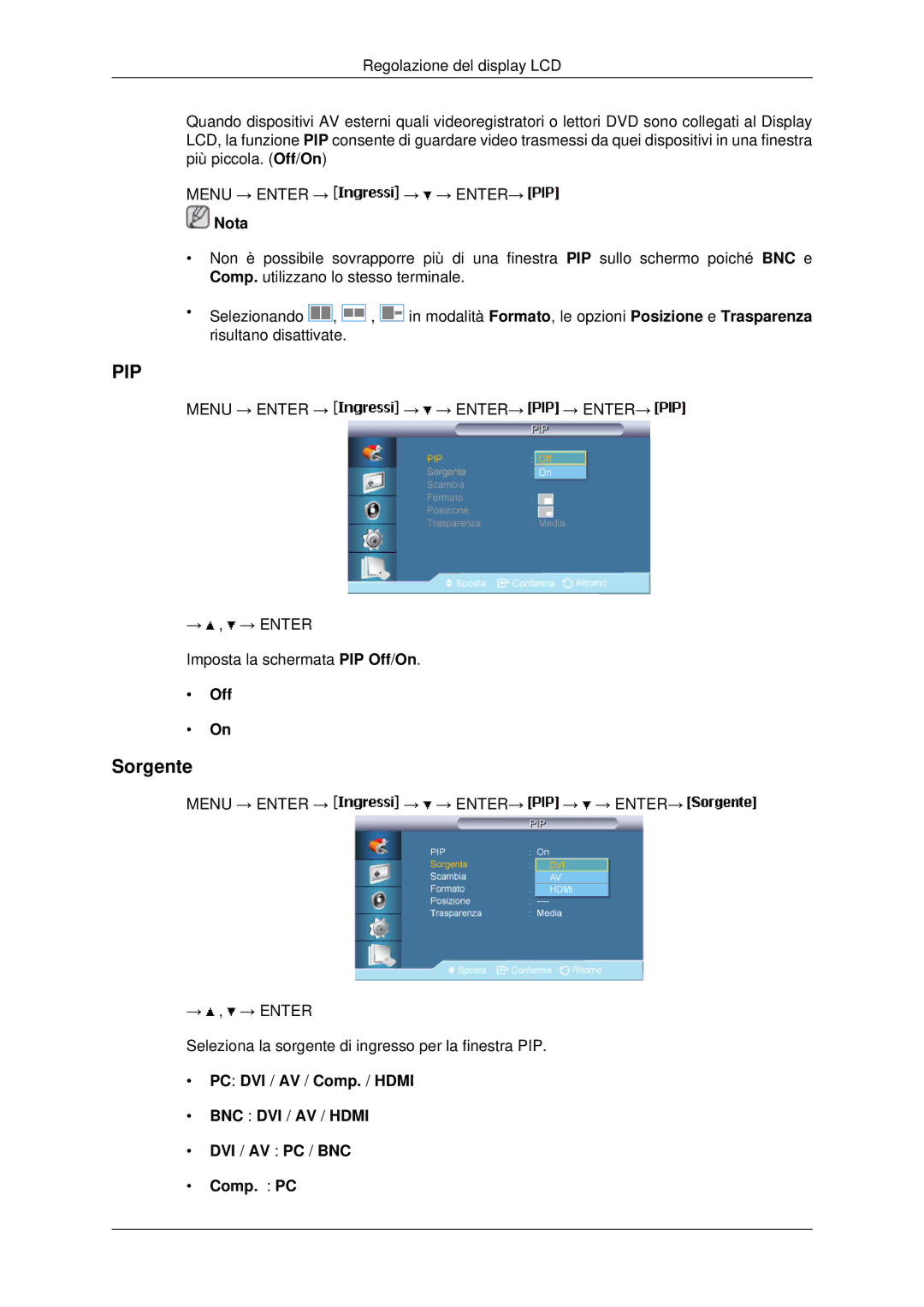 Samsung LH46MSTLBB/EN manual Sorgente, Off 