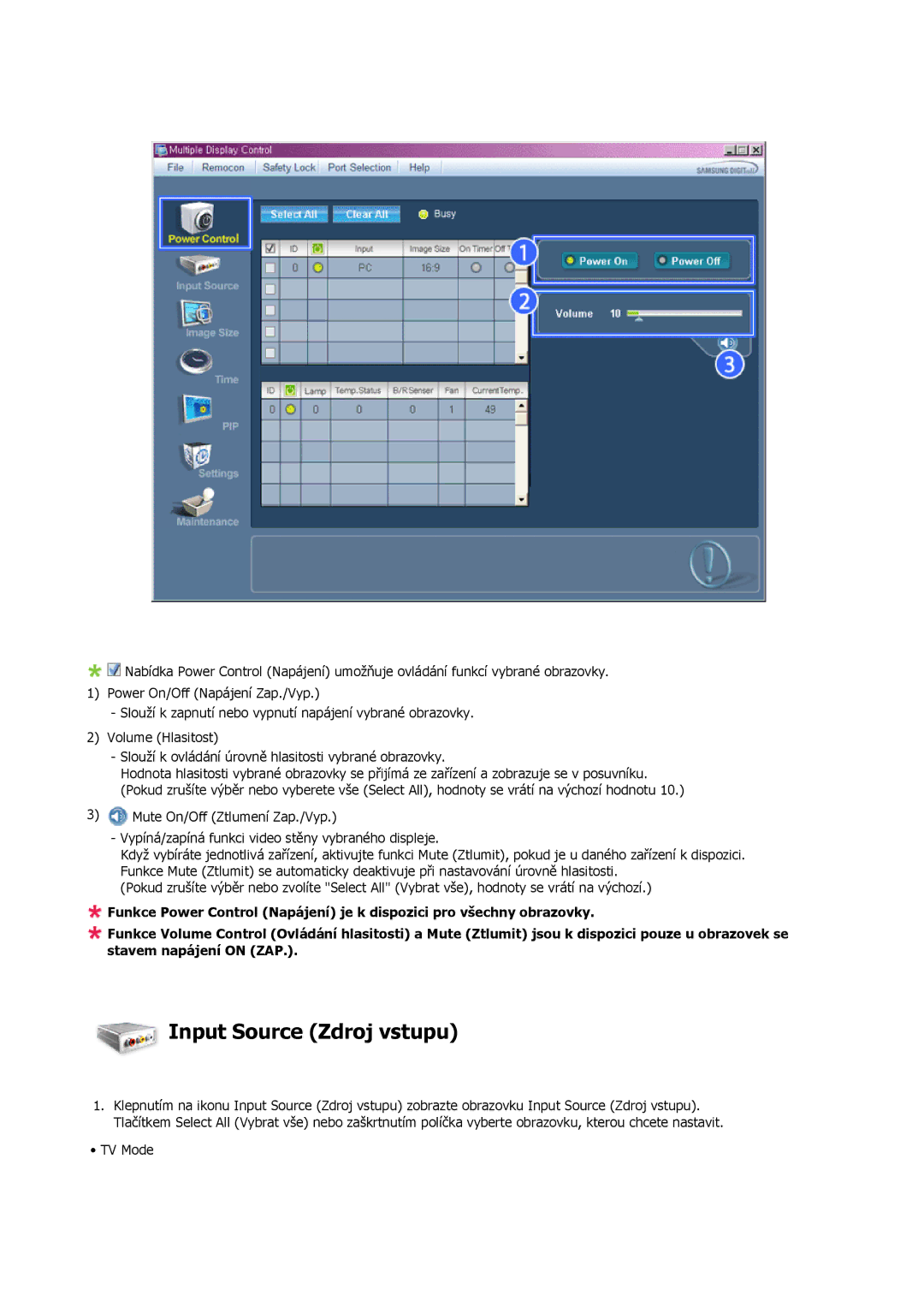 Samsung LH46MSTLBB/EN manual Input Source Zdroj vstupu 