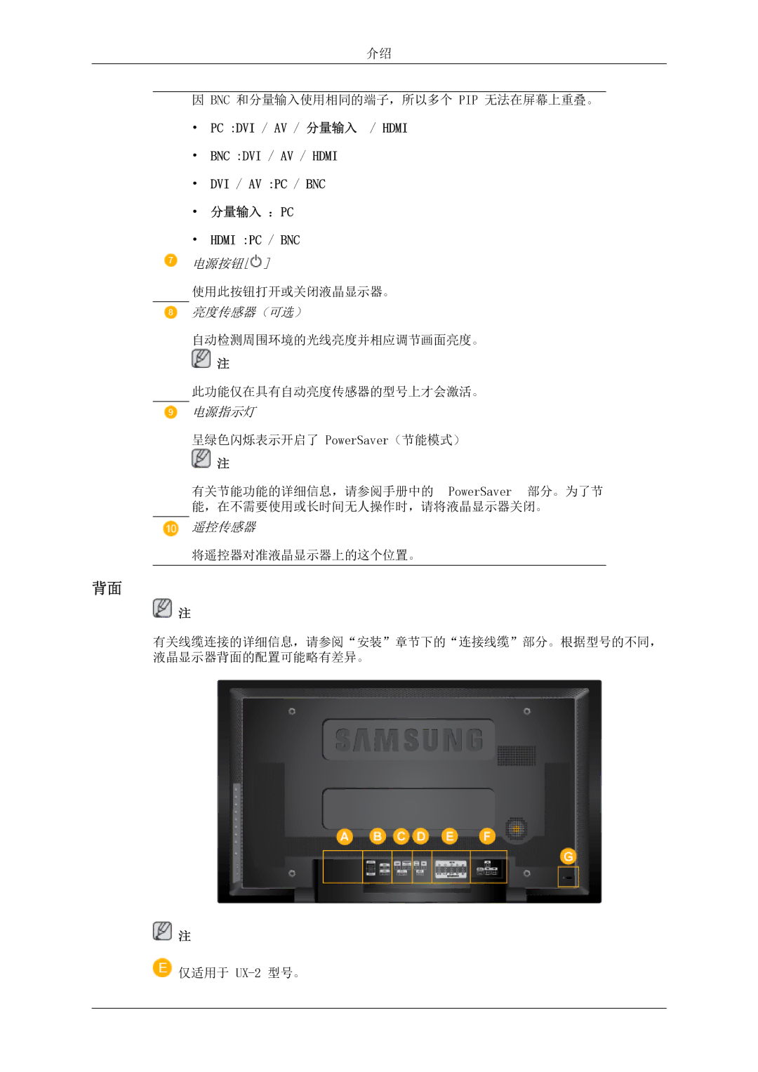 Samsung LH46MSTLBB/EN manual 电源按钮, 遥控传感器 