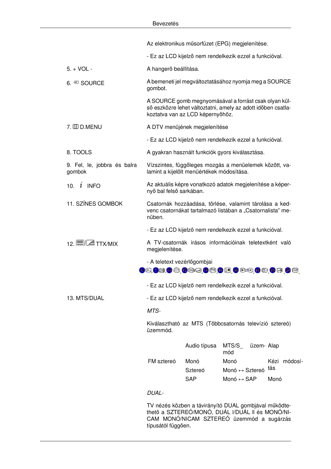 Samsung LH46MSTLBB/EN manual Mts 