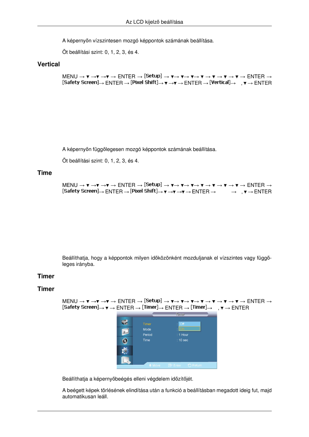 Samsung LH46MSTLBB/EN manual Timer 