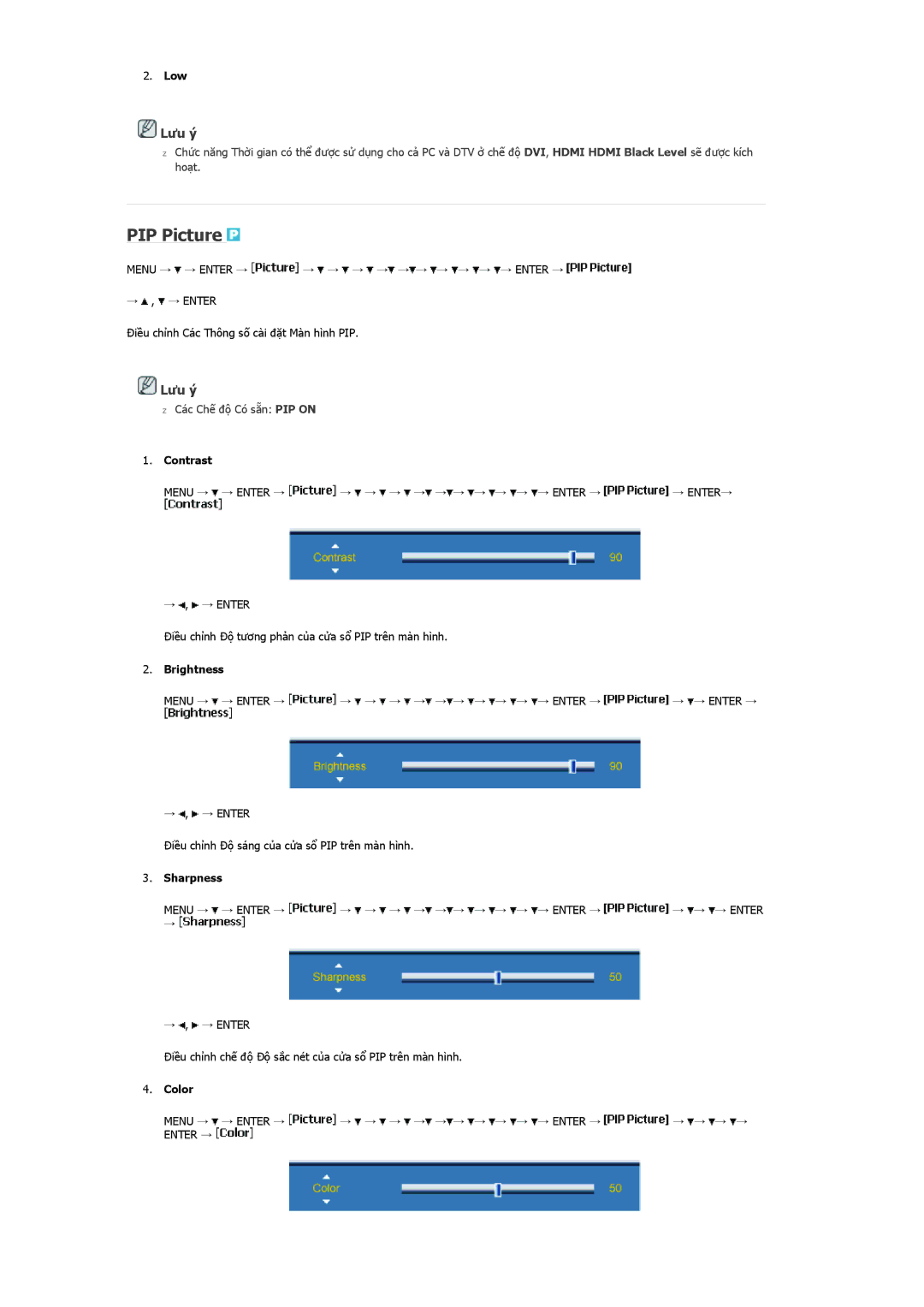 Samsung LH46MSTLBB/XY, LH40MRTLBC/XY, LH46MRPLBF/XY, LH40MRPLBF/XY, LH46MRTLBC/XY, LH46MRTLBC/ZA manual PIP Picture 