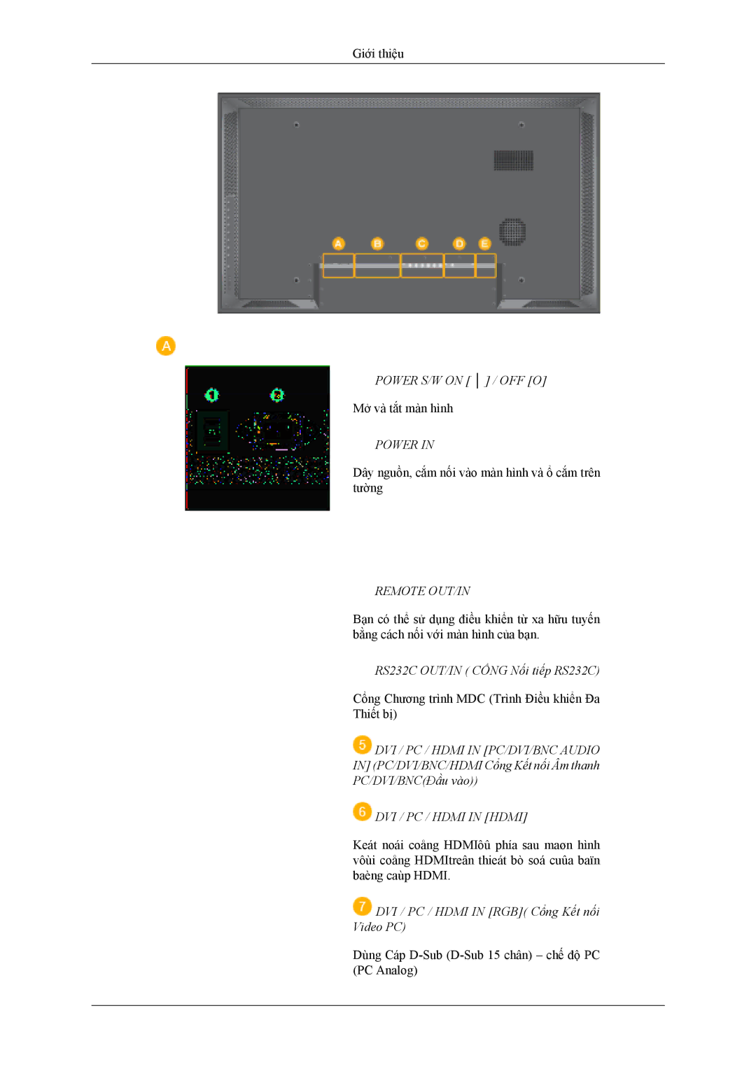 Samsung LH40MSTLBM/XV, LH46MSTLBB/XY manual Power 