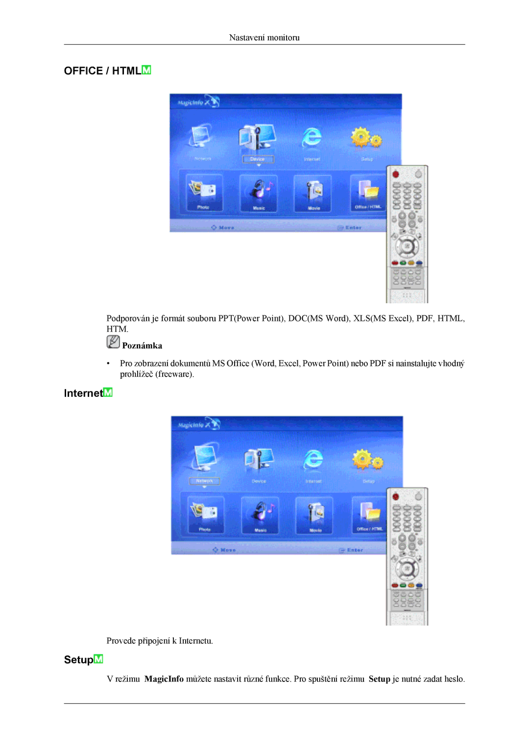 Samsung LH46MSTLBB/EN, LH46MSTLBM/EN, LH40MSTLBM/EN, LH40MSTLBB/EN, LH40MSPLBM/EN manual Office / Html, Internet 