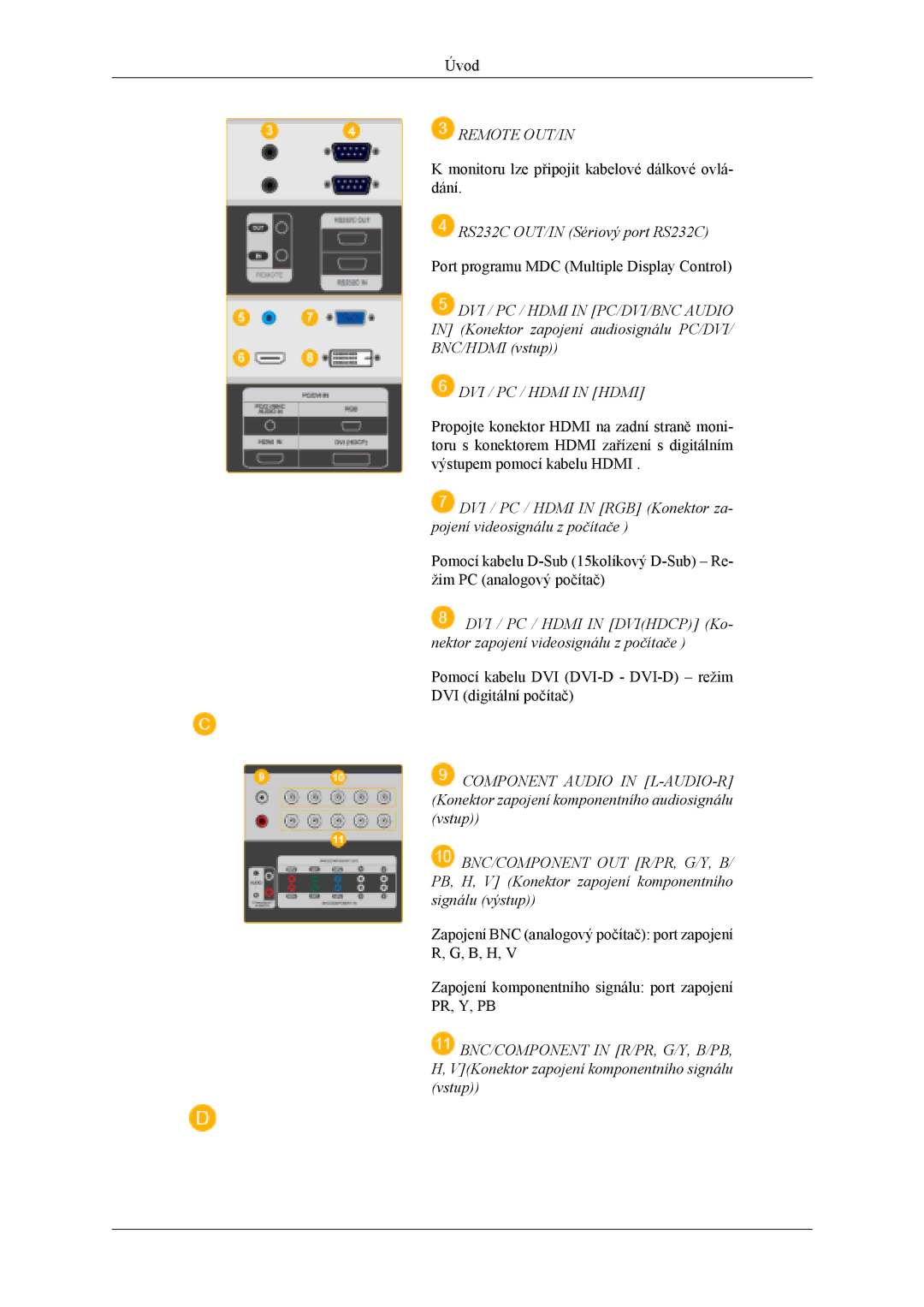 Samsung LH40MSPLBM/EN, LH46MSTLBM/EN, LH40MSTLBM/EN, LH46MSTLBB/EN, LH40MSTLBB/EN manual Remote OUT/IN 