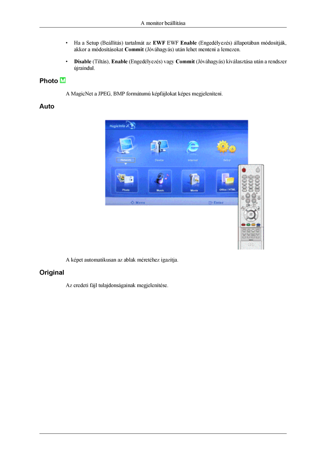 Samsung LH40MSTLBM/EN, LH46MSTLBM/EN, LH46MSTLBB/EN, LH40MSTLBB/EN, LH40MSPLBM/EN manual Photo, Auto, Original 