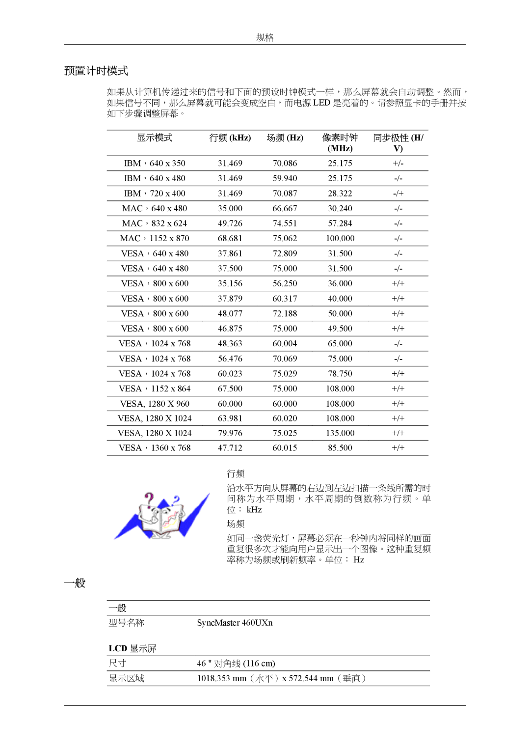 Samsung LH46MSTLBB/EN, LH46MSTLBM/EN, LH40MSTLBM/EN, LH40MSTLBB/EN, LH40MSPLBM/EN manual 预置计时模式, MHz 