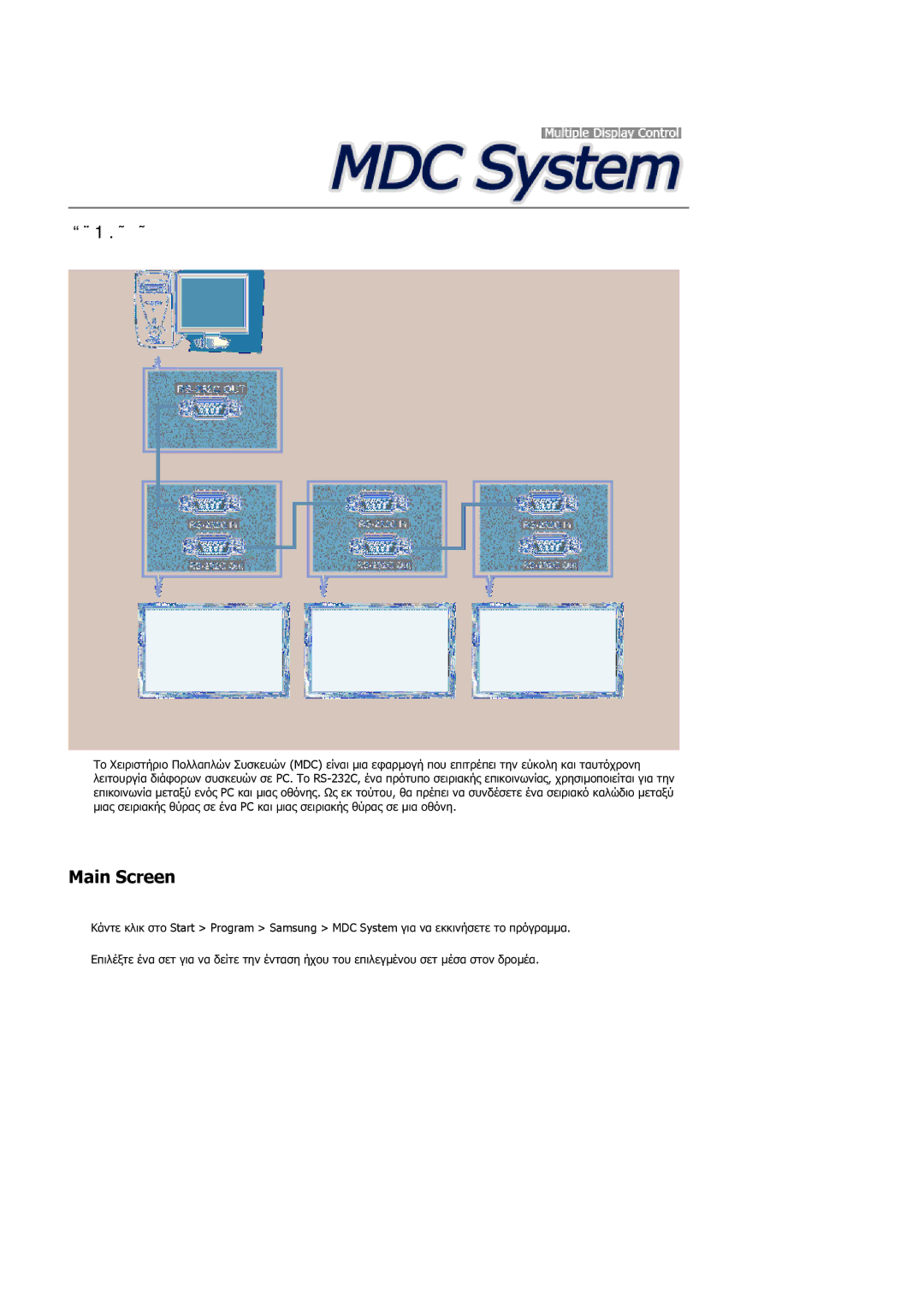 Samsung LH46MVTLBB/EN, LH46MVTLBN/EN, LH46MVQLBB/EN, LH46MVPLBB/EN manual ƪǈıĮǄǔǄǀ, Main Screen 