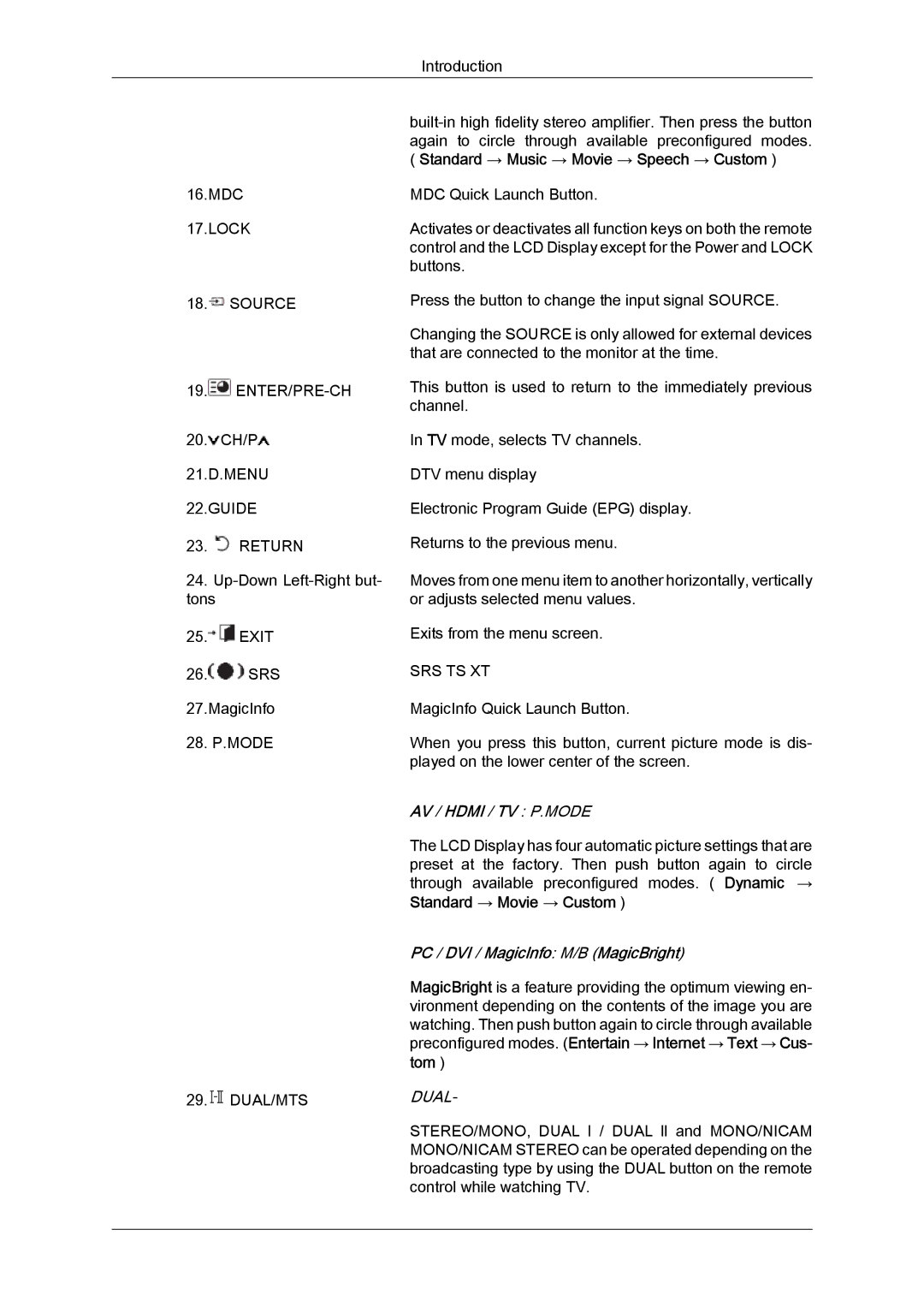 Samsung LH46MVQLBB/XY, LH46MVTLBN/EN manual Standard → Music → Movie → Speech → Custom, Standard → Movie → Custom, Tom 