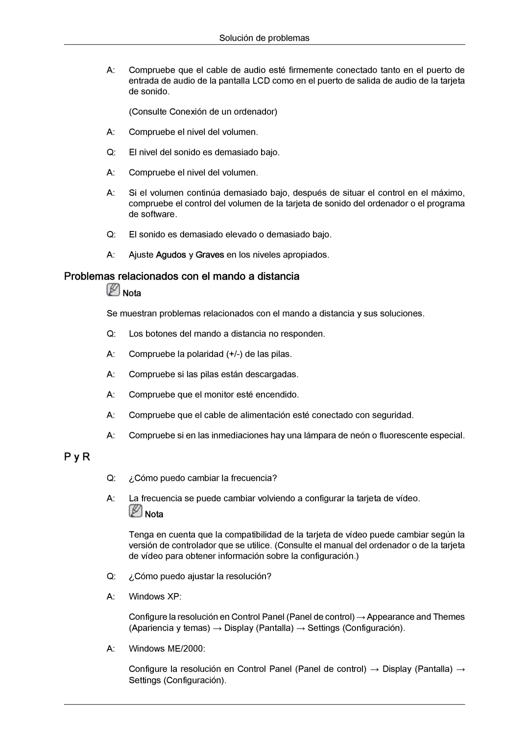 Samsung LH46MVPLBB/EN, LH46MVTLBN/EN, LH46MVQLBB/EN, LH46MVULBB/EN manual Problemas relacionados con el mando a distancia 