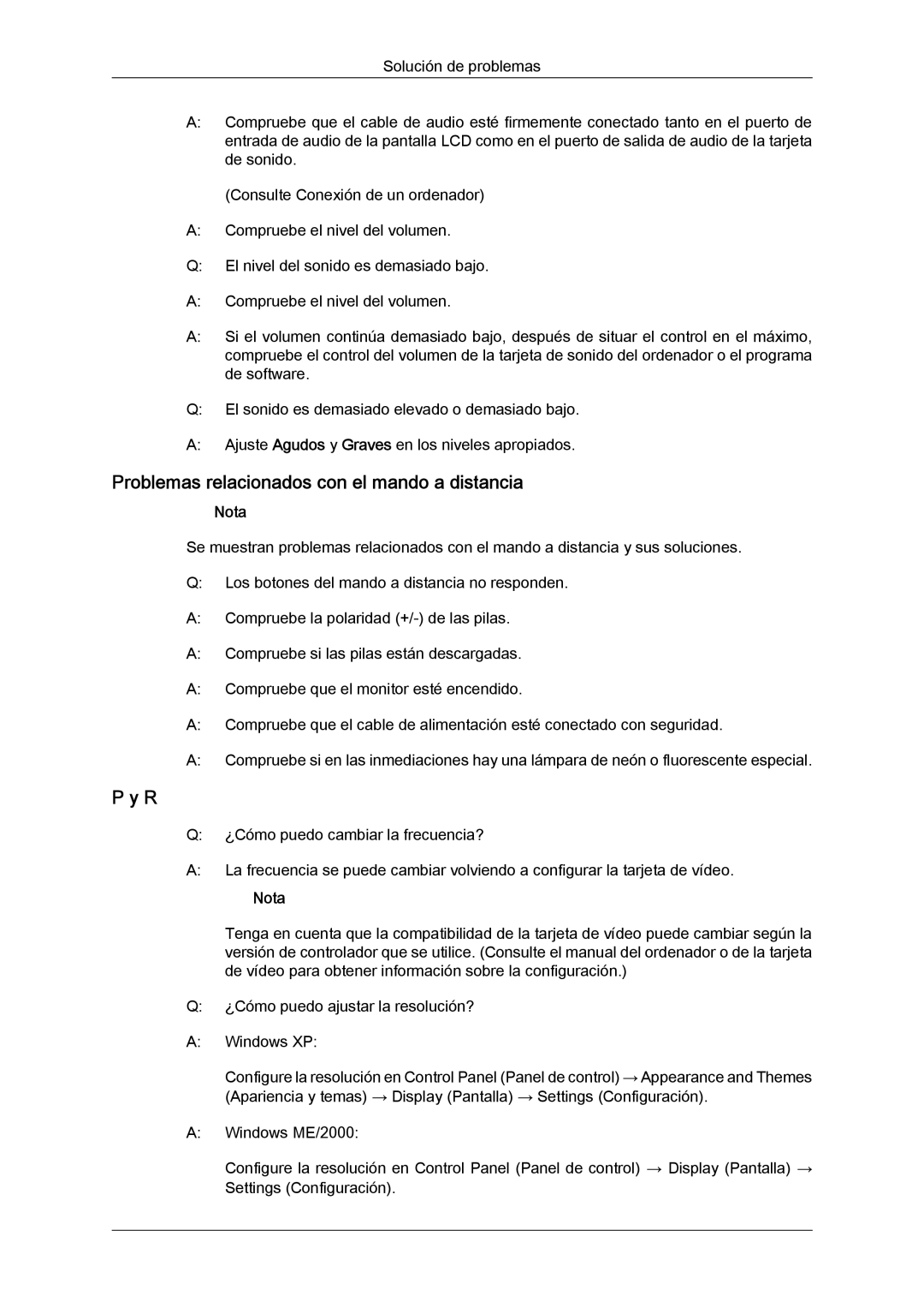 Samsung LH46MVTLBB/EN, LH46MVTLBN/EN, LH46MVQLBB/EN, LH46MVULBB/EN manual Problemas relacionados con el mando a distancia 